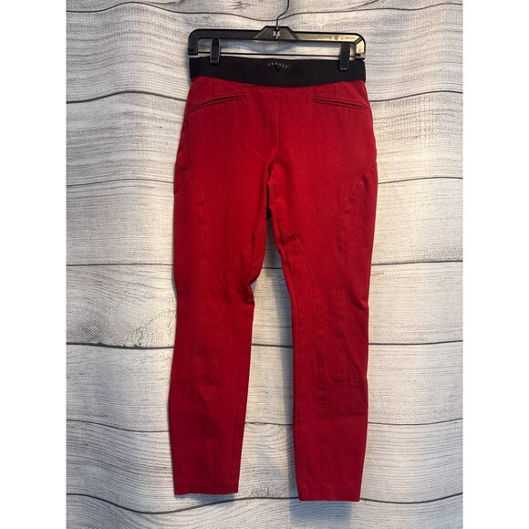 Theory Red Merryn New Recovery Leggings Size 6 - Picture 1 of 4